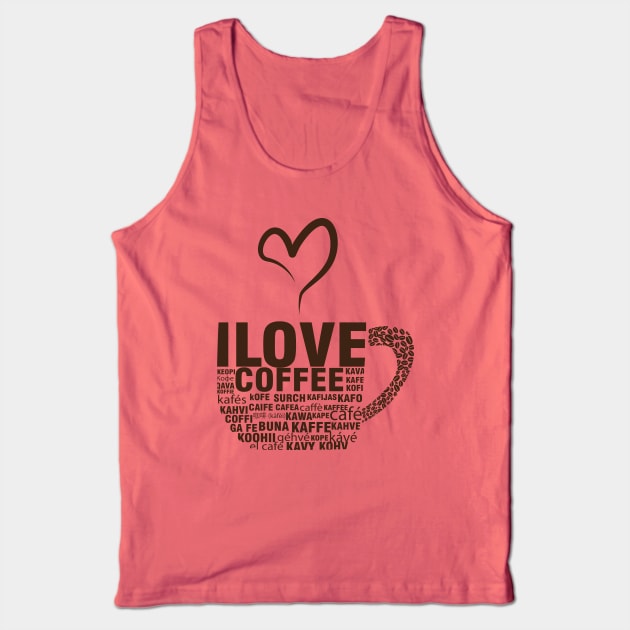 I Love Coffee Tank Top by ryanjaycruz